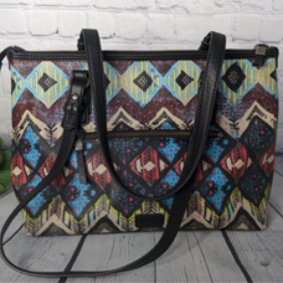THE SAK Aztec / Bohemian Tote Shoulder Bag Purse - Picture 1 of 9
